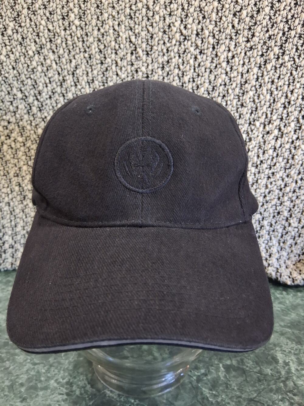 Volkswagen Hat Mens OSFM Black-on-Black DriverGear VW Logo Adj Baseball Cap